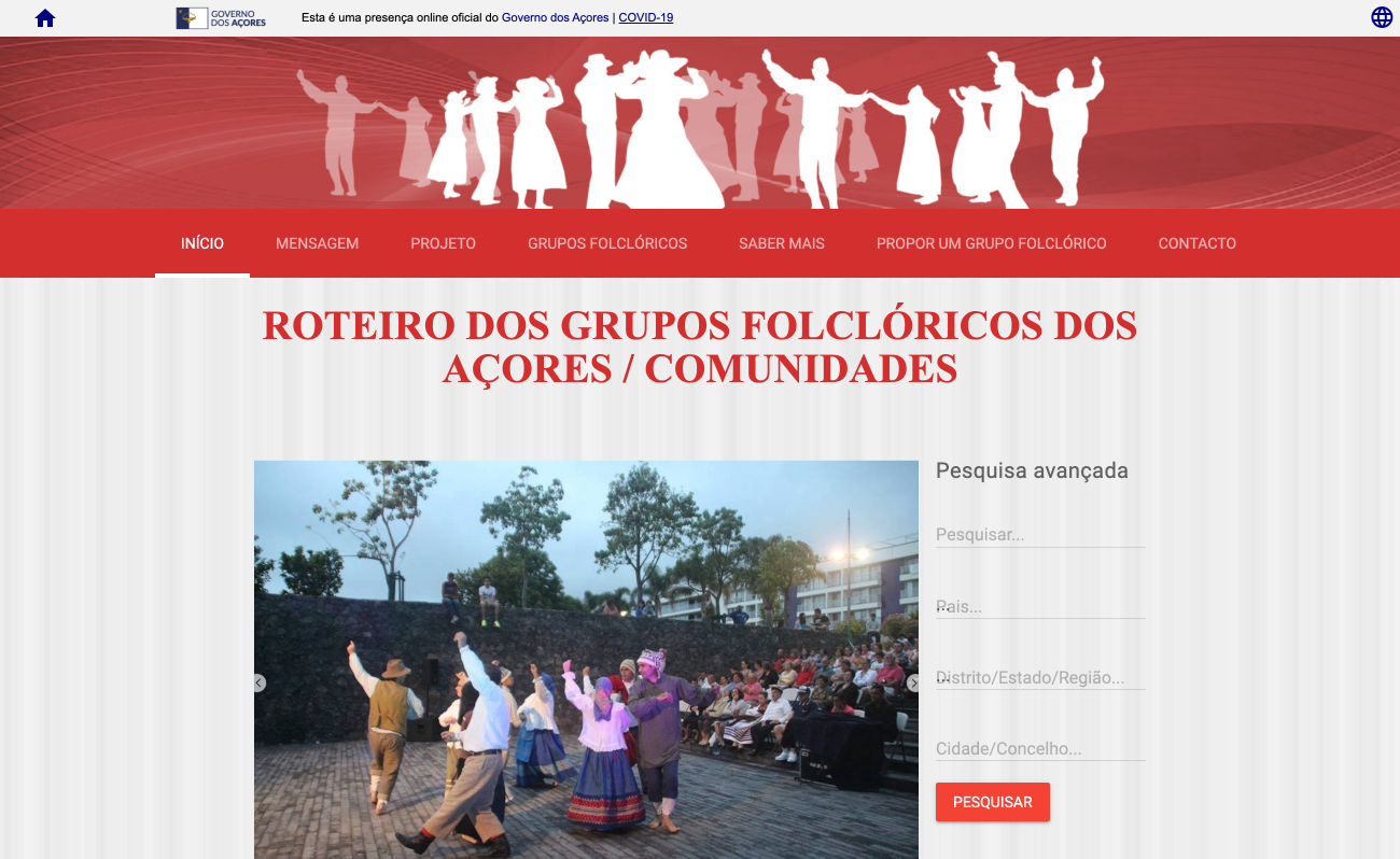 Roteiro dos Grupos Folclóricos dos Açores / Comunidades