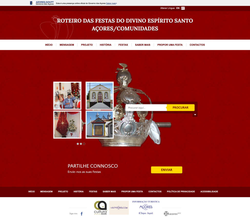 Roteiro das Festas do Divino Espírito Santos Açores / Comunidades